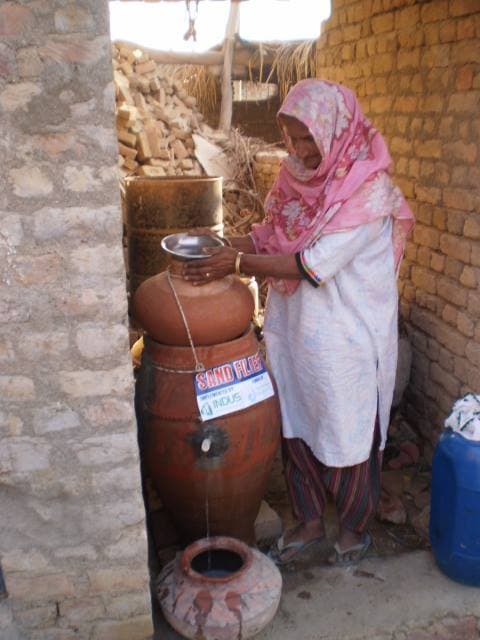 Bio-sand water filter installation