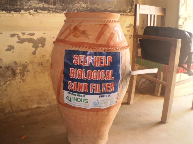 Self-help biological sand filter unit